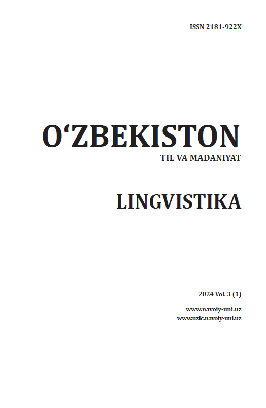 					View Vol. 3 No. 1 (2024): Uzbekistan: Language and Culture (Linguistics)
				