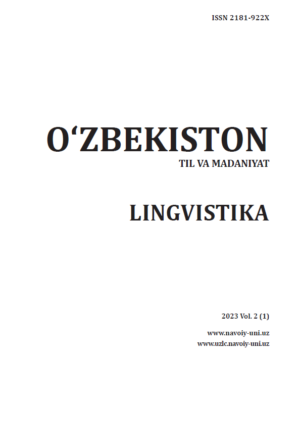 					View Vol. 2 No. 1 (2023): Uzbekistan: Language and Culture. Linguistic
				
